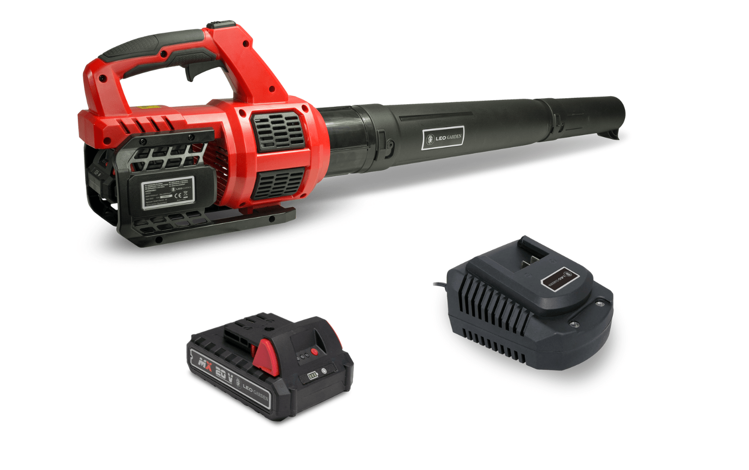 Set: Akku-Laubbläser, 20V inklusive Akku und Ladegerät